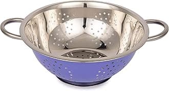 Fackelmann Stainless Steel Colored Deep Colander, 26 Centimeters - Durable Kitchen Accessories Items, Anti-Rust, Corrosion-Resistant for Washing Fruits and Vegetables, Kitchen Sink Strainer