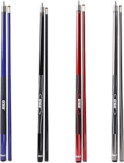 GSE Games & Sports Expert 58" 2-Piece Fiberglass Graphite Composite Billiard Pool Cue Sticks (Several Colors Available, Weight from 18oz, 19oz, 20oz, 21oz)