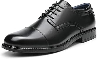 Men's Lace Up Formal Dress Shoes Brogues Derby, Comfortable Leather Shoes for Men