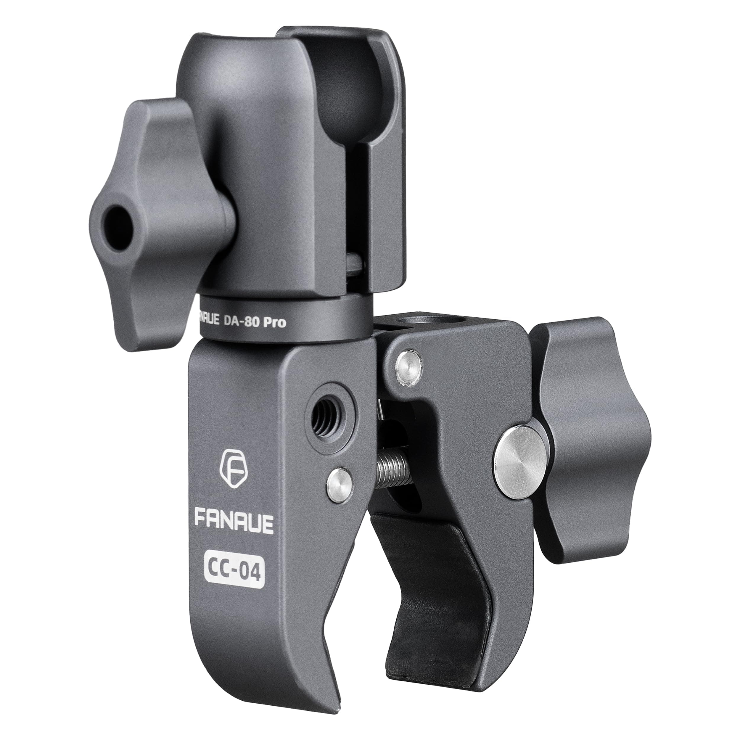 FANAUE Single Socket Arm with Handlebar Base Mount Strong Rod Clamp Compatible with RAM Mounts 1 Inch Ball Head and Bike Motorcycle Phone Holder, Can be Installed on 0.55-1.77" Diameter Rail Round Rod