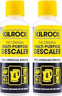 Kilrock-K Multi-Purpose Descaler 2x250ml (6 Doses) - Limescale Descaling for Kettles, Shower Heads & Coffee Machines - Biodegradable and Phosphate Free - 100% Limecale Removal