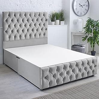 ComfoRest - Elegant 5FT King Size Divan Base NO DRAWER | Durable Frame with Sturdy Support | Functional Design for Modern Bedrooms | Timeless Option for Stylish Spaces (Silver Plush)