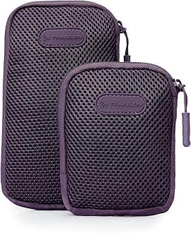 Travelon Packing Intelligence, Pi All Day Set of 2 Accessory Pods, BlackBerry, One Size, Pi All Day Set of 2 Accessory Pods