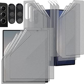 TUFF STONE[3SET 14PCS Samsung Galaxy Z Fold 7 5G 2024 Matte TPU film Screen Protector with Hinge Protector [Matte 3set 12pcs] [2 Tempered Glass Lens protector] [Premium Self-healing Function]