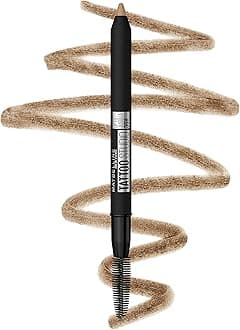 Maybelline TattooStudio Waterproof Eyebrow Pencil, Sharpenable, Longwear, Long Lasting, Pigmented Eyebrow Pencil for Defined Brows, Light Blonde, 1 Count