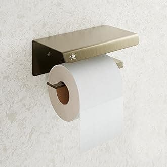 USF Bath Accessories 4 Piece Toilet Paper Roll Holder for Bathroom, 304 Stainless Steel Toilet Paper Holder in Bathroom, Toilet Tissue Roll Holder for Bathroom, Bathroom Accessories(Antique, Square)