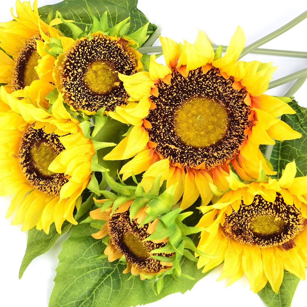 7bunches Large Artificial Sunflowers Bouquet