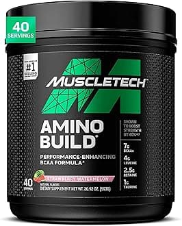 MuscleTech | BCAA Amino Acids + Electrolyte Powder | 7g of BCAAs + Electrolytes Support | Build Lean Muscle & Boost Endurance | Strawberry Watermelon | 593 grams | 40 servings