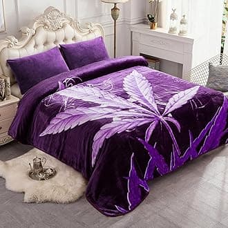 JYK Plush Fleece Blanket Queen Size 91" x 75", 3.7LBs 1 Ply Soft Korean Mink Warm Lightweight Bed Blanket for Autumn Winter