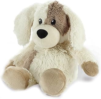 WarmiesFully Heatable Cuddly Toy Scented with French Lavender - Puppy, Cream, Medium