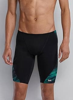 TYR Men's Durafast Elite Blade Splice Jammer Swimsuit Swim Trunks