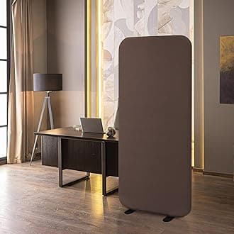 DECOLAB Freestanding Room Partition, Room Divider Screen Panel for Home Office, Classroom, Portable Webcam Backdrop, Scratch Resistance, 29"x65" Caramel