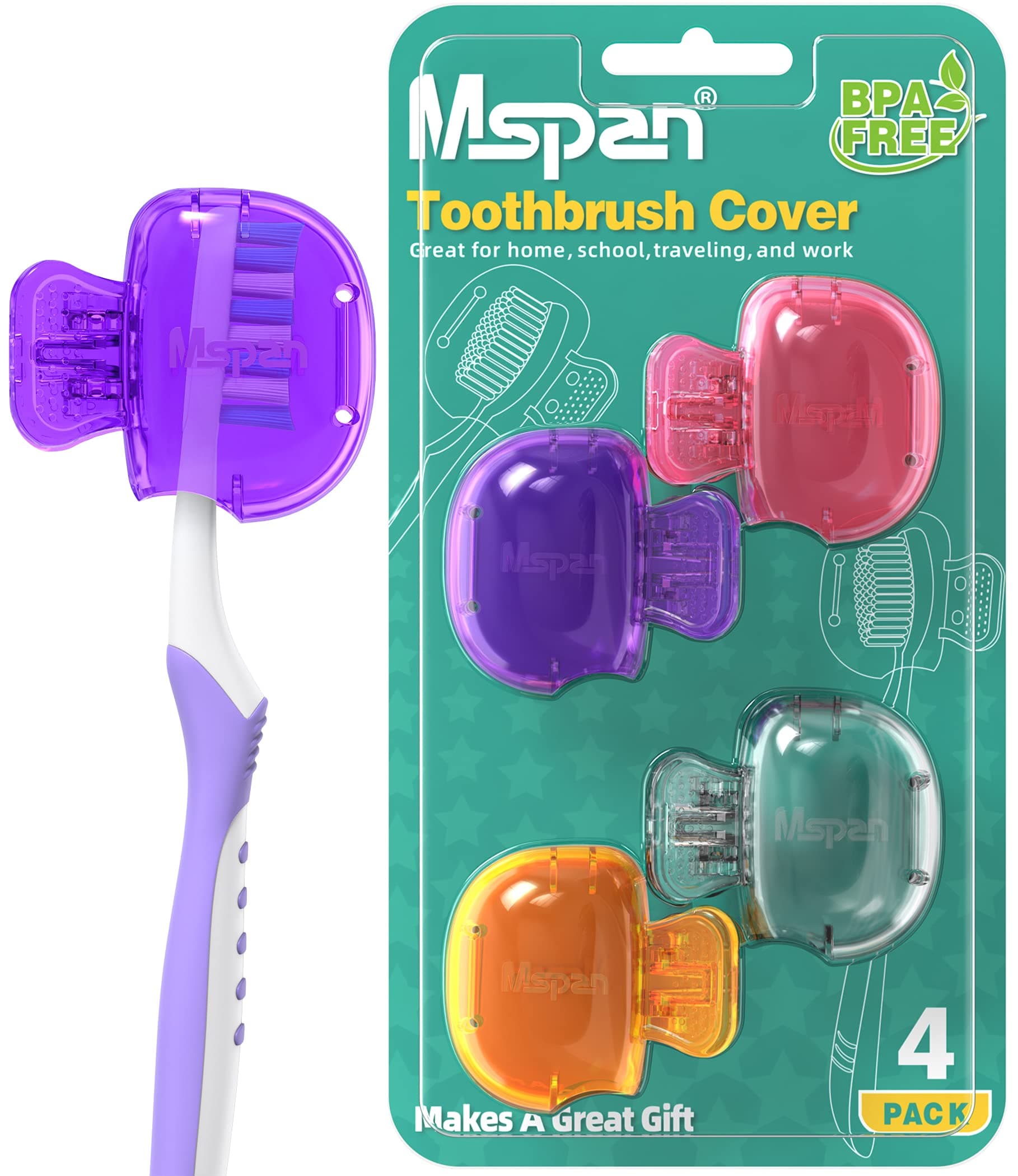 Toothbrush Covers - 4 Packs