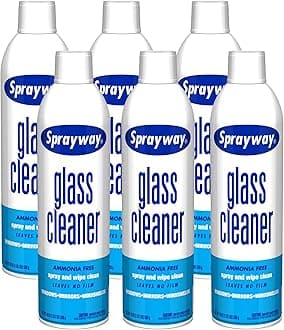 Glass Cleaner with Foaming Spray for a Streak-Free Shine for Home and Automotive Use, 19 oz., Pack of 6