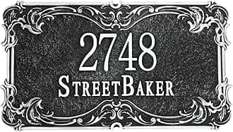 Address Plaque Cast Metal - (11.8 x 6.8 inch) Custom Address Sign,House Number Plaque Sign,Address House Numbers for Outside House,Apartment,Garage,Farmhouse,Drive Way,Street WALL MOUNTED