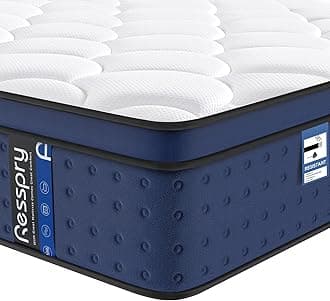 Double Mattress, 10Inch Hybrid Mattress for Pressure Relief, Breathable Foam with Individually Pocket Spring, Medium Double Bed, Navyx Collection(135×190×25cm)