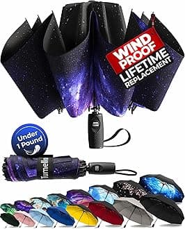 Inverted Windproof Umbrella, Large, Strong, Light, Portable, Automatic Reverse Folding Rain Umbrella, Durable Premium Grip, Fits Car & Backpack
