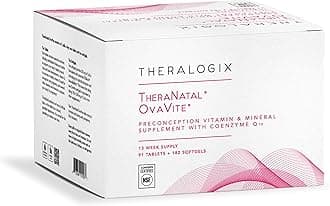 TheraNatal OvaVite Preconception Vitamins - 13-Week Supply - Prenatal Vitamins & Fertility Supplement for Women with CoQ10* - NSF Certified - 91 Tabs, 182 Softgels (91 Servings)
