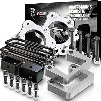 MZSLeveling Kit, 3.5 Inch Front Strut Spacers + 2 Inch Rear Lift Blocks with Extended Square U Bolts Compatible with 2007-2026 Silverado 1500/Sierra 1500 2WD 4WD