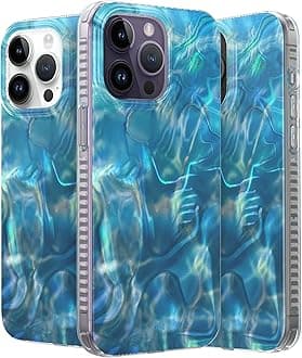 LONLI Hue Case for iPhone 14 Pro - [360° Shock-Absorbent Bumper] - [Cute and Unique Phone Cover for Girls and Women] - Ocean Wave