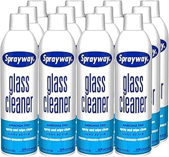 Sprayway Glass Cleaner with Foaming Spray for a Streak-Free Shine for Home and Automotive Use, 19 oz., Pack of 12