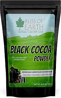 Black Cocoa Powder Natural and Unsweetened Carbon Black & Dark Roast Perfect for Cooking & Baking Cakes, Biscuits, Oreo, Chocolates, Smoothies 100GM