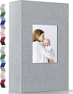 popotop Photo Album 4x6-300 Photos Linen Cover Photo Books with 300 Horizontal Pockets,Slip-in Picture Albums for Family Wedding Anniversary Baby Vacation Pictures