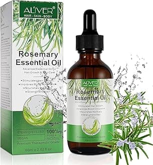 NIFEISHI Rosemary Oil for Hair Growth, 100% Pure Organic Rosemary Oil for Eyebrow and Eyelash, Nourishes The Scalp, Improves Blood Circulation,Rid of Itchy & Dry Scalp, Hair Care Oil 60ml