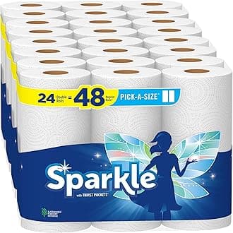 Sparkle® Pick-A-Size® Paper Towels, 24 Double Rolls = 48 Regular Rolls
