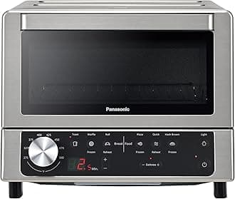 FlashXpress Toaster Oven Countertop, Compact 4 Slice Toaster Oven w/Double Infrared Heating, PFAS-free, 6 Auto Cook Options & Precise Temperature Control, 1300W - NB-G200P (Stainless Steel)