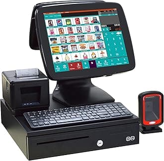 (Ship from USA) POS System,Cash Register for Retail,Includes Touch Screen Cash Register,80MM Thermal Printer,Cash Drawer,Barcode Scanner,Windows 10,POS Software