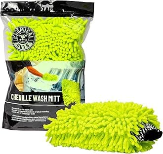 Chenille Premium Scratch-Free Microfiber Wash Mitt for Car Washing - Lime Green, Ultra-Soft Car Wash Glove, Swirl-Free Finish, Safe for Trucks, SUVs, Motorcycles, and More