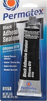 81158 Black Silicone Adhesive Sealant, 3 oz. Tube, Pack of 1