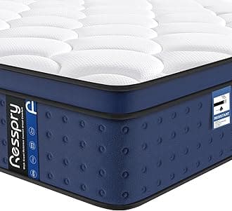– Resspry King Size Mattress, 12Inch Hybrid Mattress for Pressure Relief, Breathable Foam with Individually Pocket Spring, Medium King Bed, Navyx Collection(150×200×30cm)