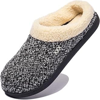 NewDenBer Men's Cozy Memory Foam Slippers Soft Slip on Indoor Outdoor Clog House Shoes