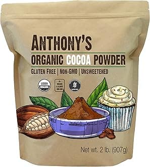Organic Cocoa Powder, 2 lb, Gluten Free, Non GMO, Unsweetened