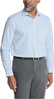 Van Heusen Men's Dress Shirt Regular Fit Ultra Wrinkle Free Flex Collar Stretch Check