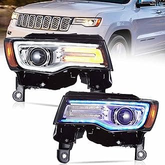 VLAND Headlight Fit for 2014-2022 Jeep Grand Cherokee, Running Lights with St...