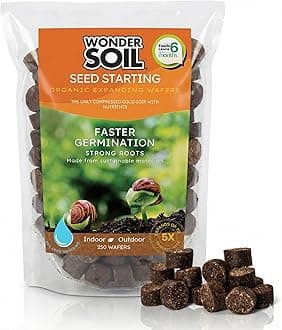 - WONDER SOIL | 250 Organic Seed Starter Pellets | Ready to Plant Seed Starting Soil Loaded with Pre-Mixed Nutrients | Fast Germination | Indoor or Outdoor | 250 Count