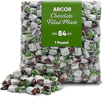 Mint Chocolate Candy Filled – 1 lb Bulk Bag (Approx. 84 Pieces) – Individually Wrapped – Refreshing Mint Shell with Smooth Chocolate Center – Perfect for Offices, Parties & Candy Dishes