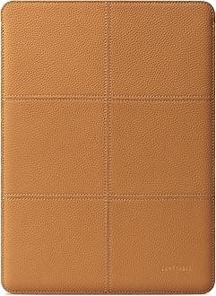 Comfyable Laptop Sleeve 13 Inch Precisely Compatible with MacBook Air M3 2024 M2 M1 2022-2018 & MacBook Pro M2 2022 M1 2020-2016, Not Fit Old Versioned MBA/MBP, Genuine Leather Protective Case Cover