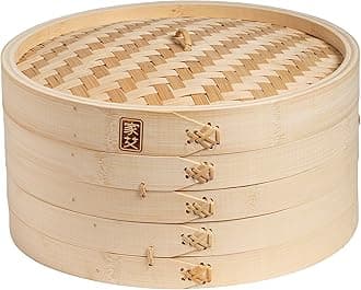 Joyce Chen 26-0012, Bamboo Steamer, 3-Piece, 12-Inch