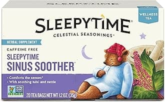 Celestial Seasonings Sleepytime Tea - Wellness Sinus Soother, Caffeine Free - 20 Tea Bags Box