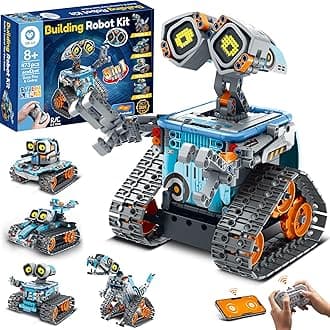 Sillbird 5-in-1 STEM Robot Building Toys for Boys, Remote & App Controlled Robotic Programmable Educational Technic Set, Christmas Birthday Gifts for Boys Girls Kids Aged 8 9 10 11 12+ (435 Pcs)