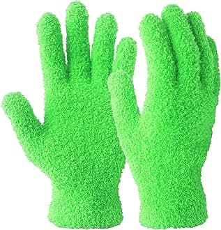 Evridwear Microfiber Plant Dusting Gloves Reusable Leaf Cleaning Glove for Houseplants,Blinds,Furniture and Small Objects