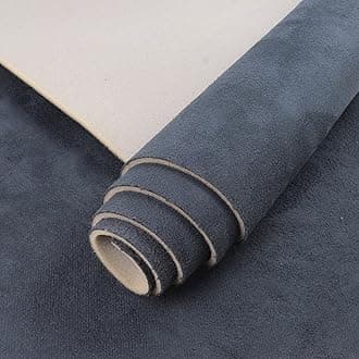 Suede Headliner Fabric with Foam Backing 60" W×54" L Auto Suede Headliner Material for Car Truck RV SUV Boat Home Roof Interior Replacement Fabric, Charcoal