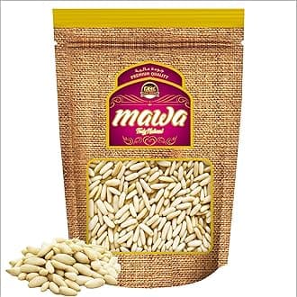Raw Pine Nuts 100g | Unsalted Pine Seeds | Vegan Friendly Pine Nuts Raw | Mawa Nuts & Seeds | Whole | All Natural | Re Sealable Zipper Pouch |100g
