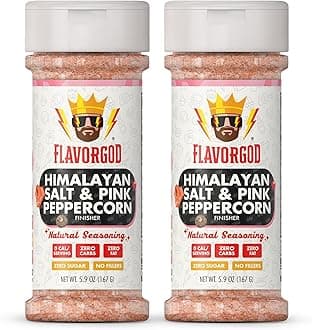 - Himalayan Salt & Pink Peppercorn Finisher by Flavor God, Pack of 2 - Premium All Natural & Healthy Spice & Seasoning Blend for Beef & Chicken - Zero Carbs, Great Flavor Spices and Seasoning Gift