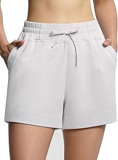 THE GYM PEOPLE Women's Drawstring Sweat Shorts High Waisted Summer Workout Lounge Shorts with Pockets