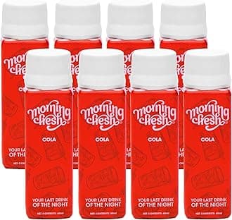 - Morning Fresh Hangover Cure and Liver Protection Drink - COLA Flavor, Size: 8 Bottles in 1 Box | Helps reduce hangovers | Improves hydration | Clinically proven | Enriched with Vitamin-C, Mulberry Leaf extract & Proteins | No sugar & caffeine | 100% natural & easy-to-carry | Your last drink of the night & Wake up Fresh
